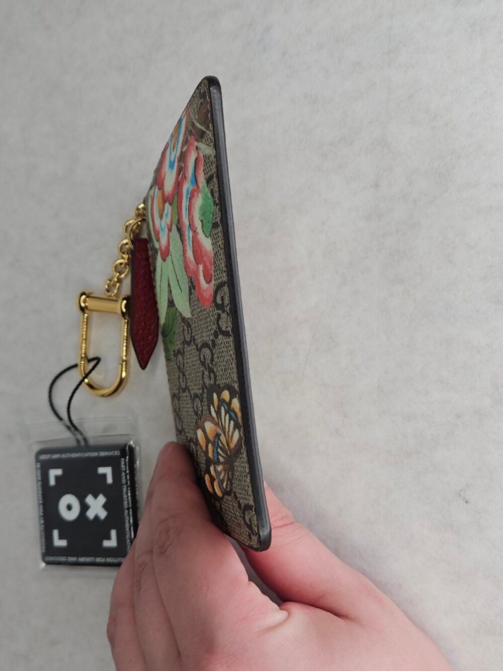 Gucci Bloom Hummingbird Supreme Canvas Tian Key Case Pouch Wallet - Picture 3 of 10